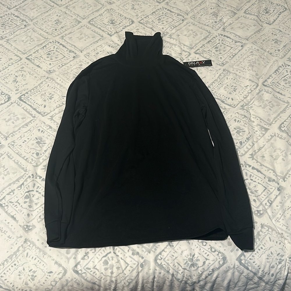 Men’s black turtleneck